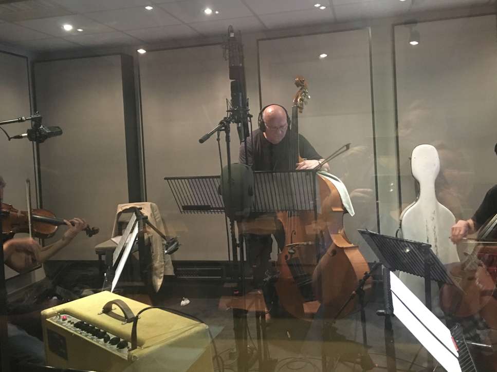 Gavin Bryars Ensemble recording session for The Stopping Train